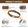 Safety Breakaway Anti-lost Cat Collar Engraveing Personalized  Leather Collars With Free Name Bell Pet Cats Accessories 3