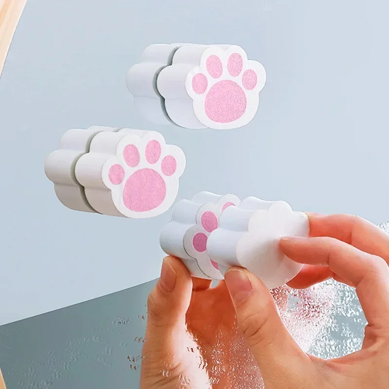 Cat-claw Mirror Wipe Glass Scrubber with Shower Glass Scrubbing Pads for Kitchen and Bathroom for Stain and Scale Removal 1