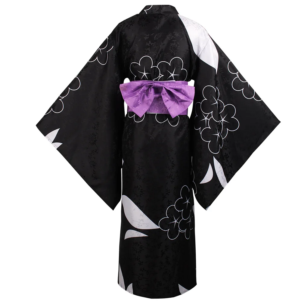 My Dress Up Darling: Marin Kitagawa | Traditional Black and Purple Patterned Kimono Cosplay Costume 19 Traditional Black and Purple Patterned Kimono for Women