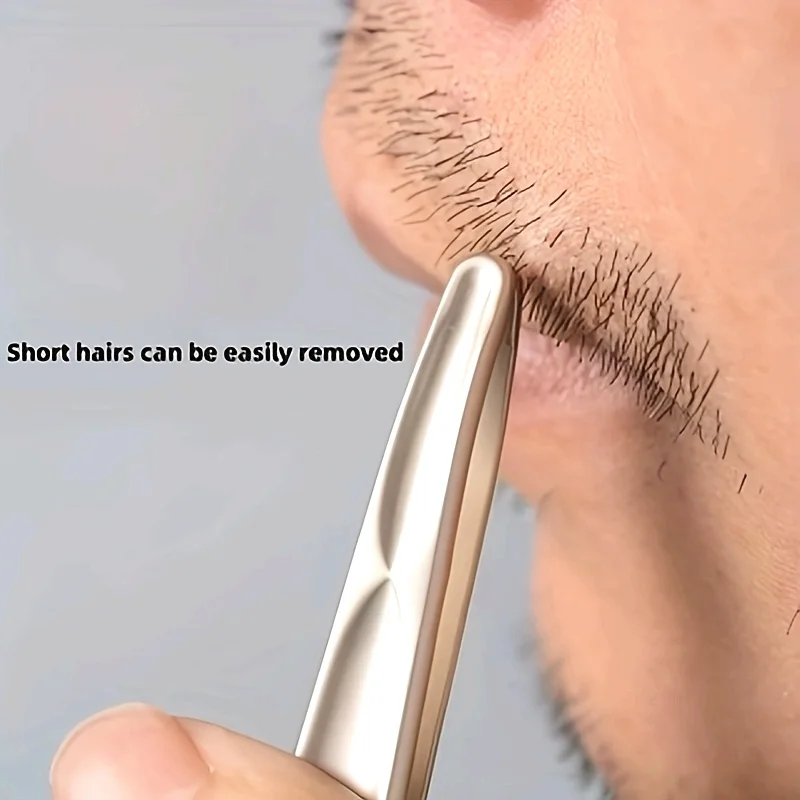 Round Head Tweezers for Eyebrow Facial Hair Removal Seamless Clips Short Hair Precision Beard Clip