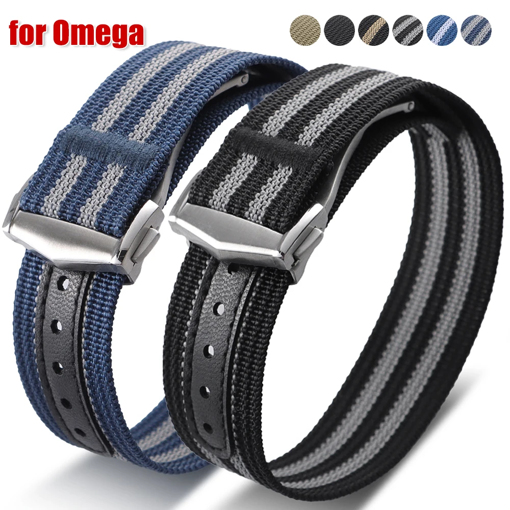Premium 20mm Waterproof Nylon Watch Strap with Sport Folding Buckle