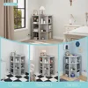 Kids Corner Bookshelf,9 Cubbies Corner Cabinet Wireless Charging with USB Ports and Outlets,Wooden 3-Tier Corner Bookcase 4