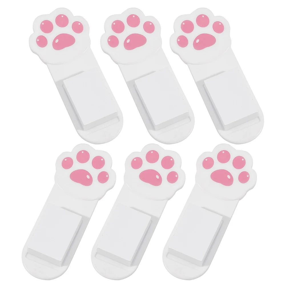 6 Pcs Cat Claw Lid Lifter Toilet Seat Cover Self Adhesive Knob Holder Pp Elder Paw Bathroom Accessories