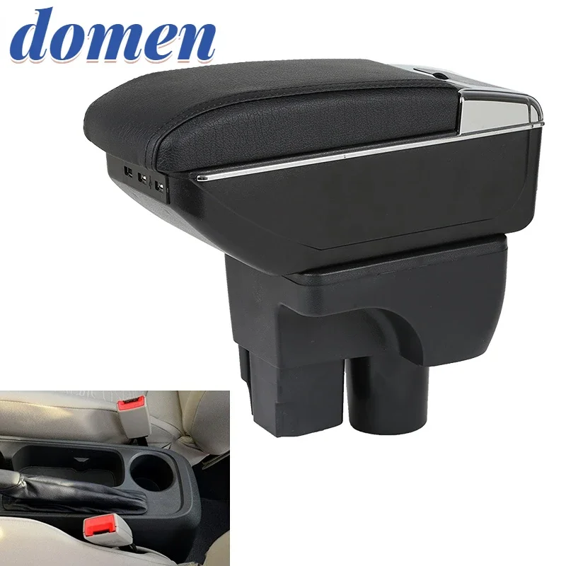 

Armrest Box For Chevrolet Sail 3 Center Console Storage Rotatable Retractable Dual Layer Cup Holder Ashtray USB Car Accessories