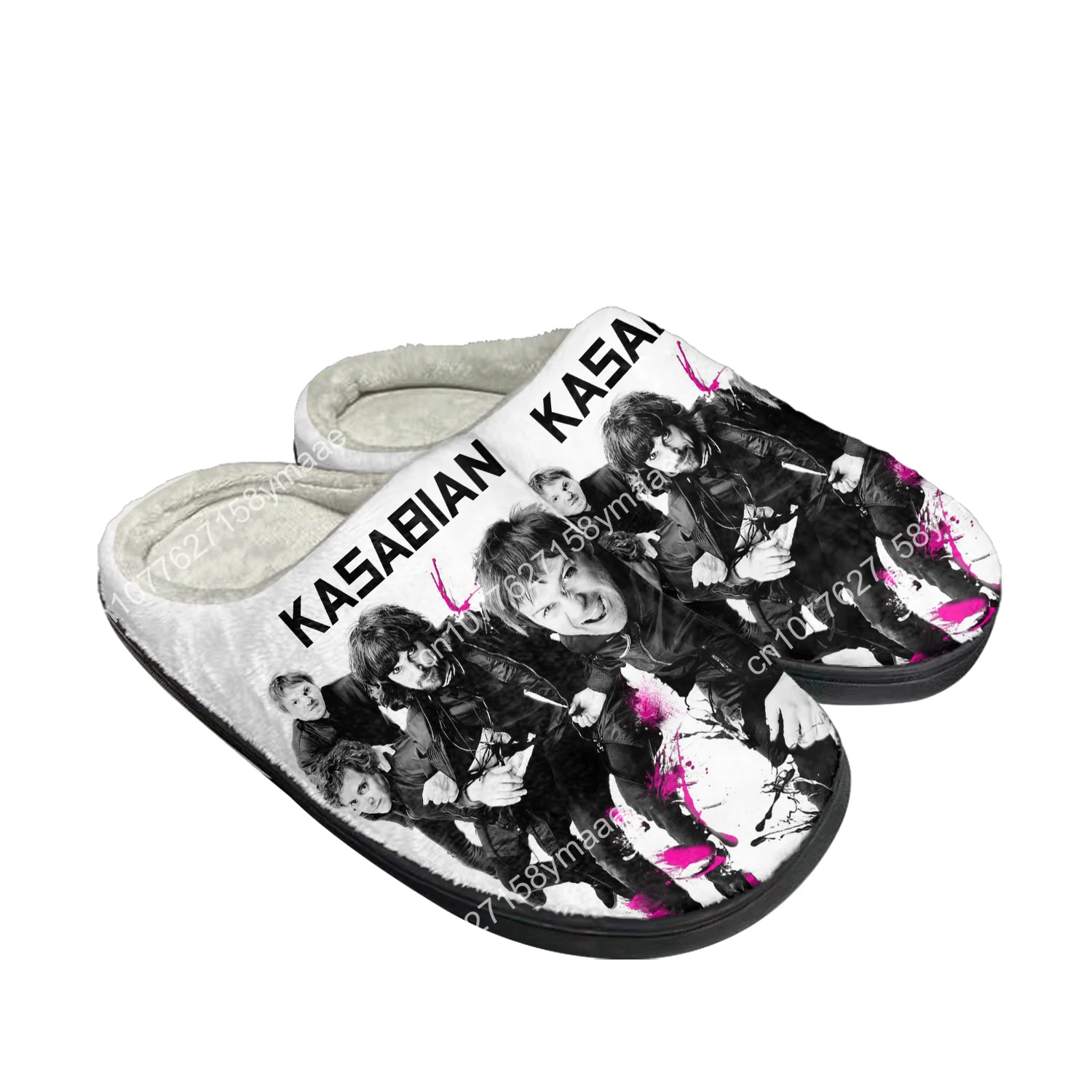 Kasabian Band Home Cotton Slippers Mens Womens Plush Bedroom Casual DIY Keep Warm Shoes Thermal Indoor Slipper Customized Shoe