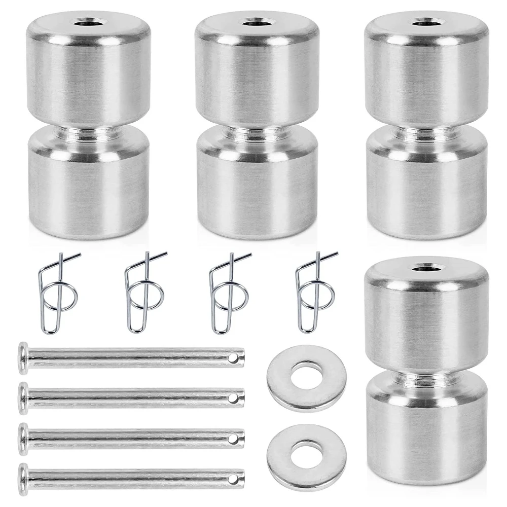 

4 Pcs Aluminum Alloy GL1 GMNR925 Trailer Tailgate Lift Assist Rollers Kit Replace Washer Pin Ring for Gorilla Trailer Tailgate