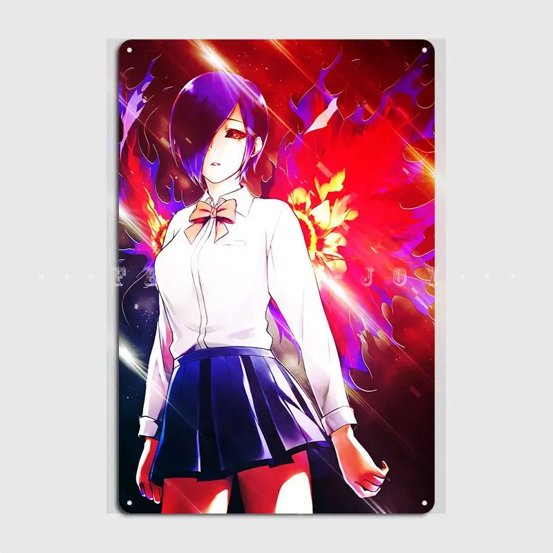 

Ghoul Touka Kirishima металлическая вывеска кинотеатр гараж гостиная печать живопись Декор оловянные вывески плакаты
