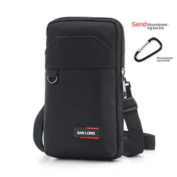 Men's Outdoor Waterproof Tactical Waist and Crossbody Bag (Single zipper Black)