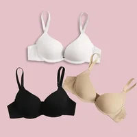 1/2 pièces petite jeune femme buste Sexy profonde V tasse soutien-gorge pour femmes Push Up Lingerie sans couture Bralette profonde U plongeant intimes brassière 2