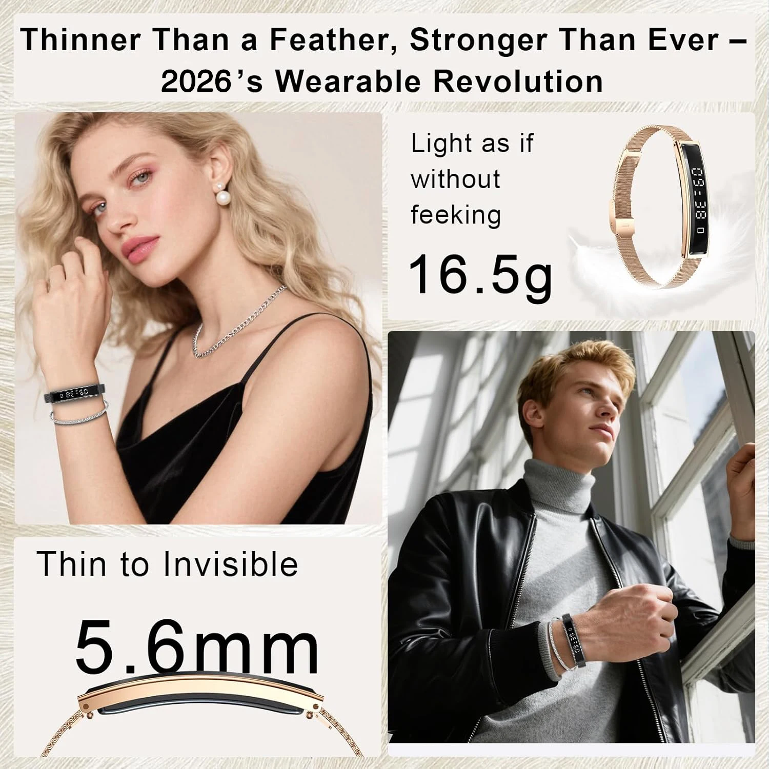 2026 Health Treatment Smart Bracelet Men Women Fitness Sports Stress Heart rate Test Waterproof Pedometer Ultralight Smart Watch