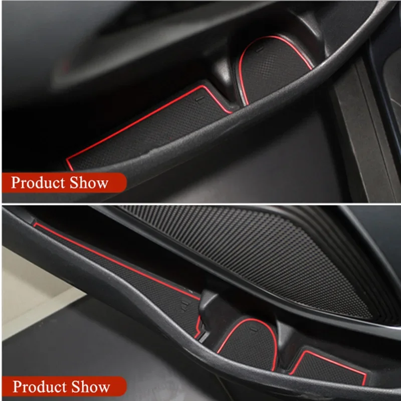 for Hyundai 09-15 IX35 Accessories Anti-Slip Rubber Gate Slot Cup Mat 16PCS