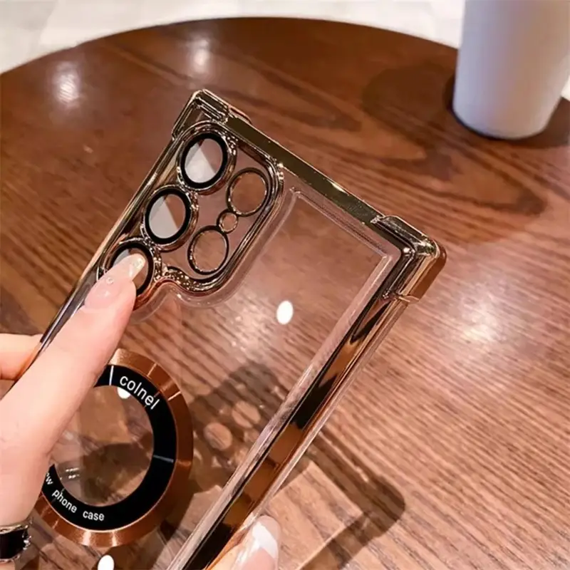For Magsafe Plating Clear Cases For Samsung Galaxy S26 S25 S24 S23 Ultra S22 Plus S21 FE A36 A35 A34 A55 A54 A53 Magnetic Cover - Image 6