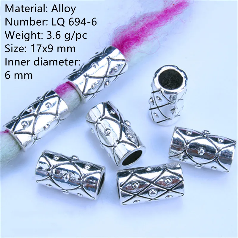 100 Stück Haar-Manschetten Aus Metall – Verstellbare Dreadlock-Perlen, Haarzubehör In Blau, 9x8 Mm