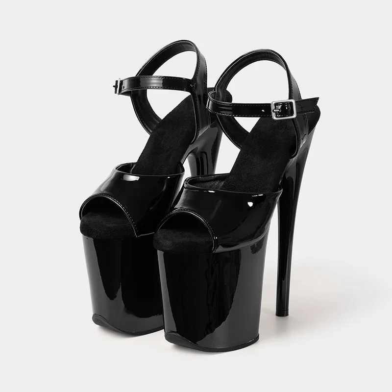New Fashion Sexy Pole Dancing Shoes Summer 20 Cm PVC Women Sandals Thin High Heels Buckle Strap Size 34-46 dance shoes