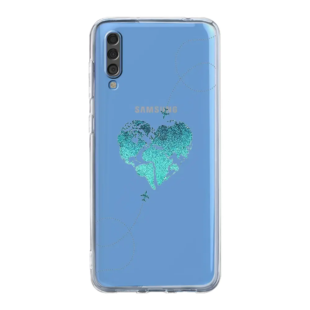 Cartoon World Map Scenery Phone Case Cover