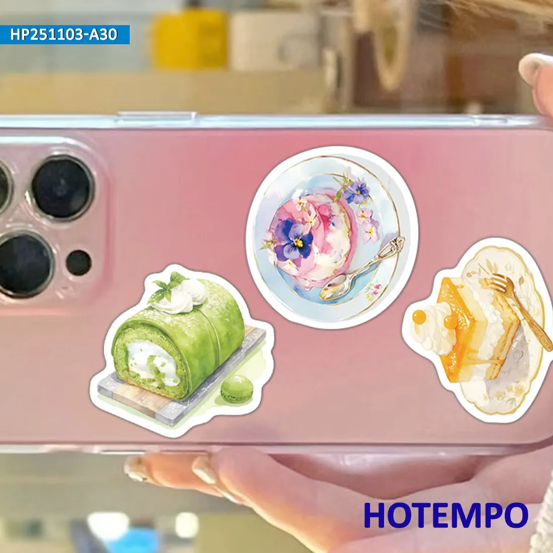 10/30 Stück, Aufkleber für süße Lebensmittel, Kuchen Brot Pudding Getränk, Niedliches Dessert Graffiti, für DIY Creative Decoration, Lustiges Sticker-Paket – Detail 8