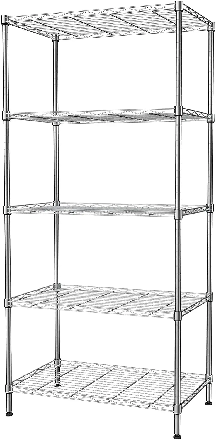 

SINGAYE 5 Tier Storage Rack Wire Shelving Unit Thicken Heavy Duty Storage Shelves for Pantry Closet 13.4"x 23.5"x 59.1"(DxWxH)