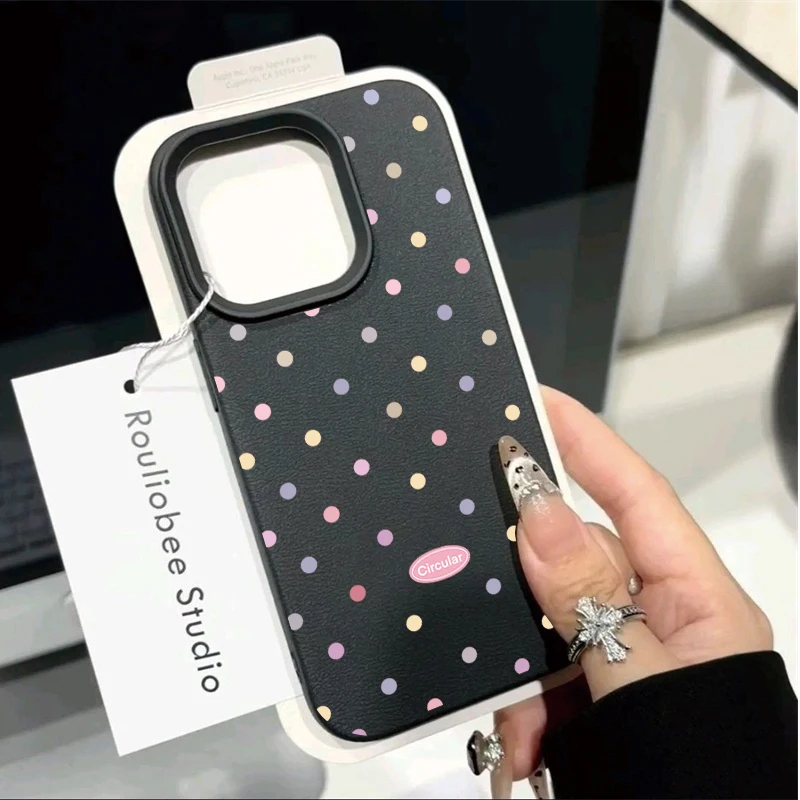 Ins Polka Dots Silicone Phone Case
