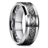 92563-e721a4.jpg Bagues en acier titane couleur argent 8mm pour hommes et femmes, bagues en acier inoxydable brossé mat, bijoux cadeaux de mariage