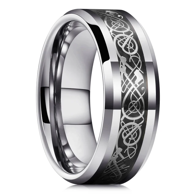 92563-e721a4.jpg Bagues en acier titane couleur argent 8mm pour hommes et femmes, bagues en acier inoxydable brossé mat, bijoux cadeaux de mariage