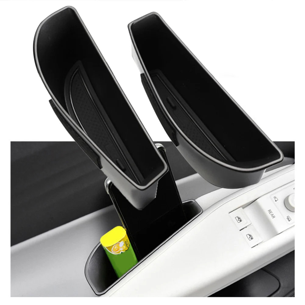 

2pcs Car Door Handle Storage Box For-Volkswagen ID.4X/ID.4 CROZZ 2021+ Door Armrest Holder Tray Organizer Car Accessory