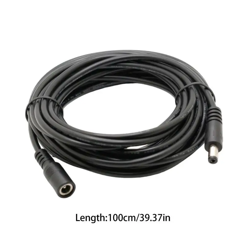 Security Camera Extension Cable Male To Female 2.1mm X 5.5mm DC 12V Camera Extension Cable Home And Business Security Camera