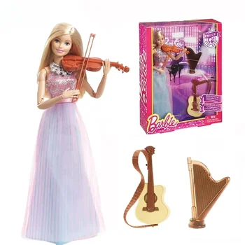Original Barbie Fashionista Dolls Violin set Wedding dress Princess Toys for Girls Assortment Bonecas Barbie Doll Birthday Gifts