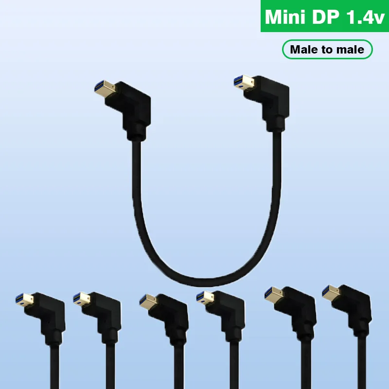 Cavo Mini Displayport A 90 Gradi 1Ft, Cavo Adattatore Mini Dp Maschio Ad Angolo Mini Dp Maschio Ad Angolo Alto Cavo 8K Mini Dp 1.4