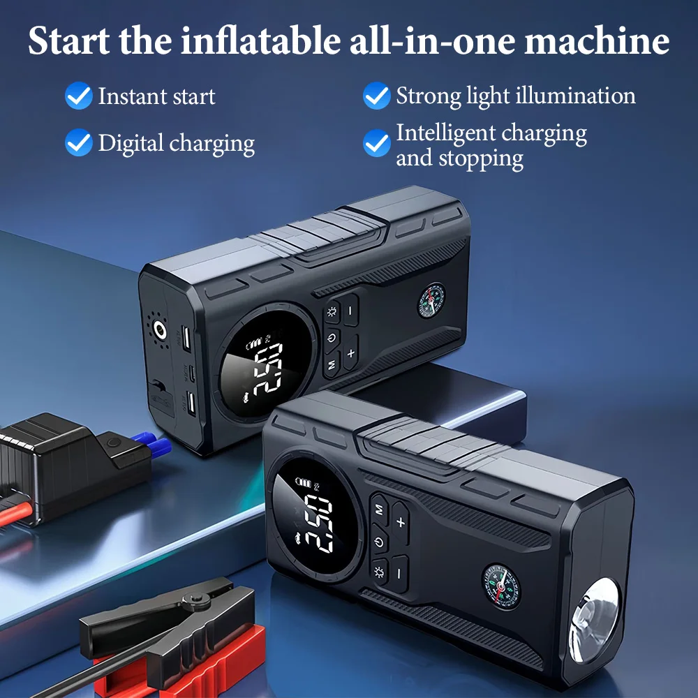 Car Jump Starter car jump starter jump starter car battery charger portable battery charger 39800mAh Car Jump Starter Air Pump Car Battery Emergency Boosters 1800A 12V Power Bank Portable Starting Device Starter