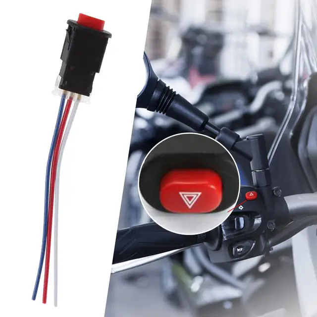 Motorcycle Hazard Light Switch Push Button Switch Controller Accessories Reliable Performance for Motorcycle ATV Handlebar 3