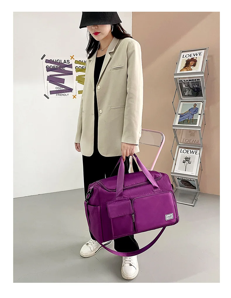Sports Fitness Bag for Women Large Capacity Dry Wet Separation Leisure Travel Handbag Luggage Backpack