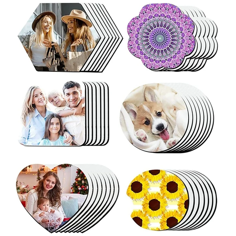 

Sublimation Coasters Blank Heat Transfer Cup Coaster Heat Press Printing Crafts Cup Mat Non-Slip Coaster DIY Craft