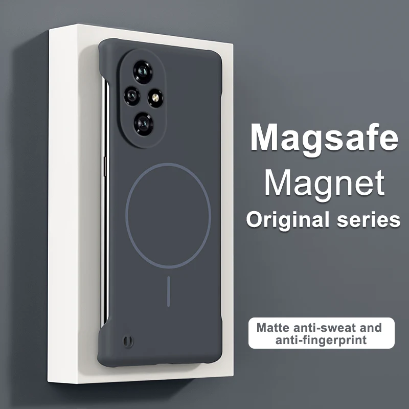 Frameless Magnetic Wireless Charging Slim Hard Phone Case