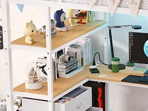 twin bed frame with desk