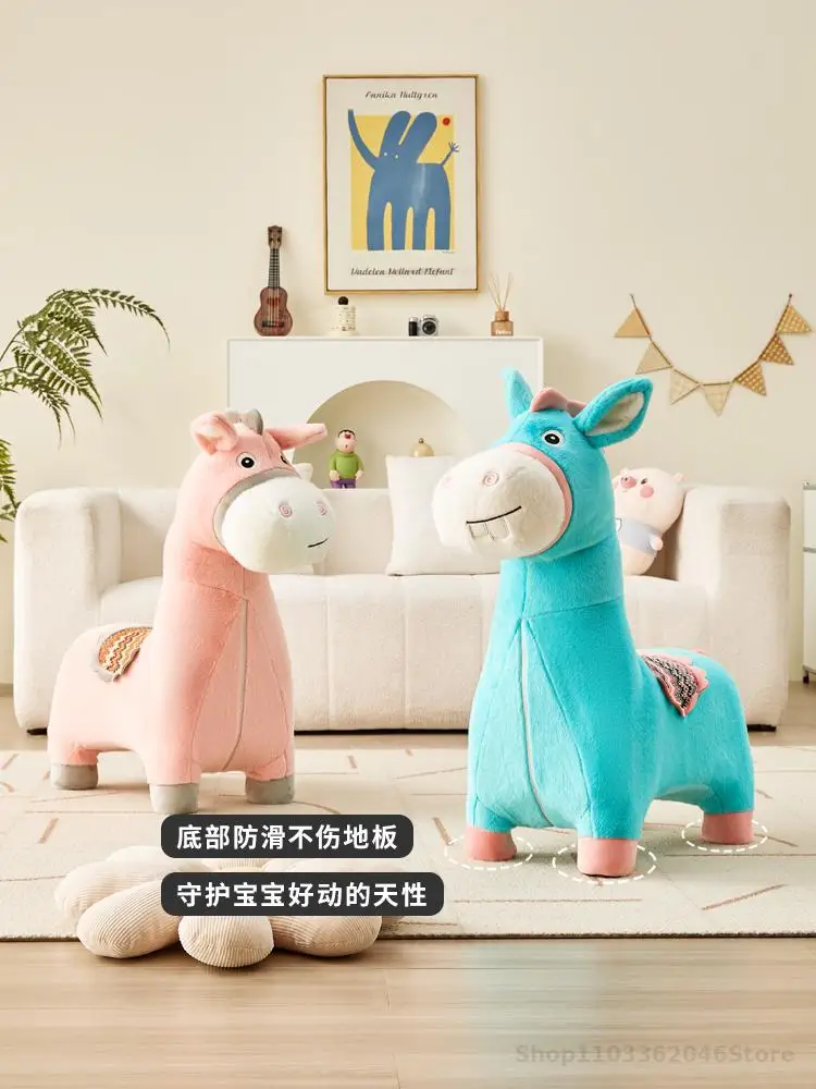 Stupid Donkey Doll Seat Plush Sitting Stool Living Room Decorative Ornaments Carto Stool Chair Internet Popular Moving