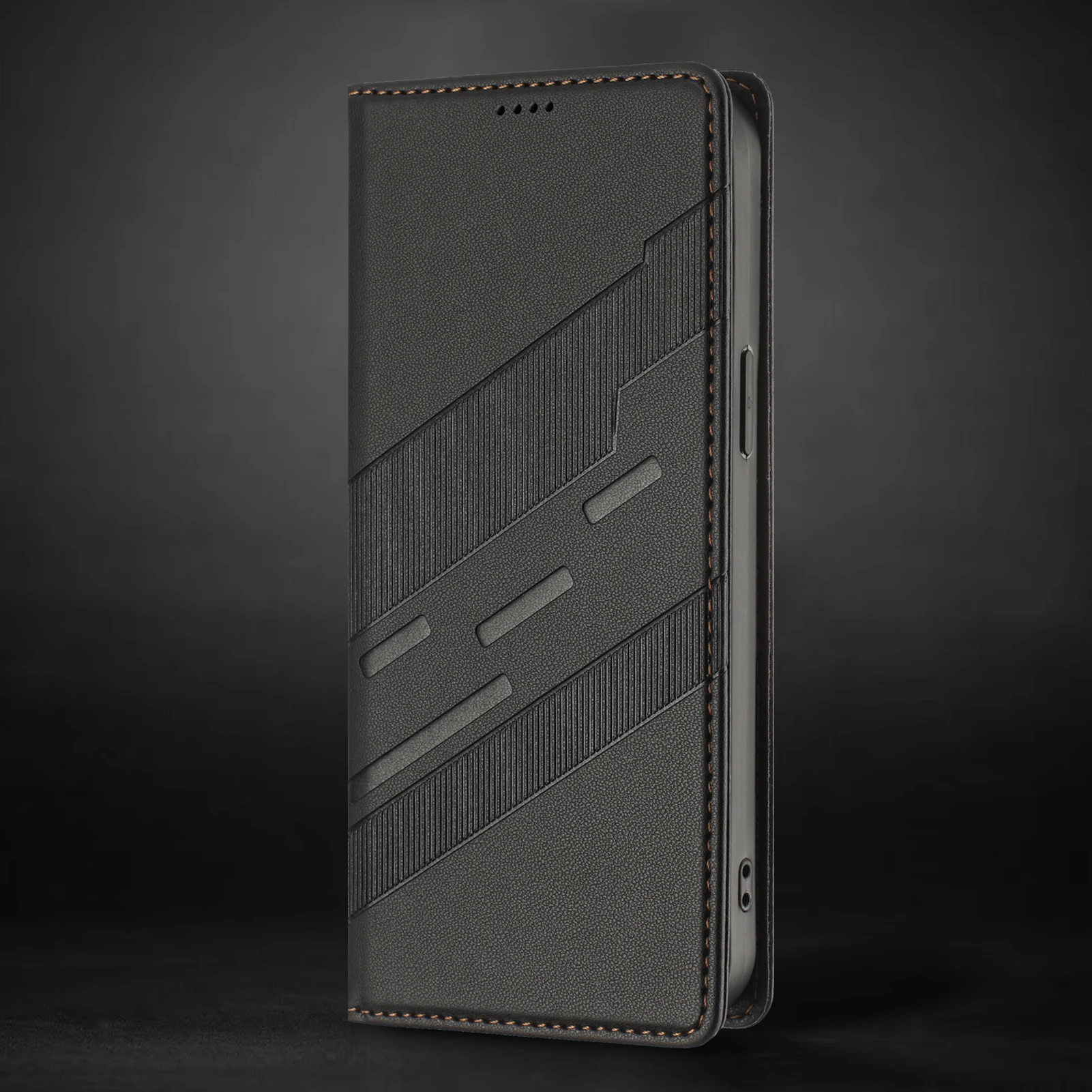 Luxury Leather Card Wallet Phone Case with Magnetic Closure and Protective Cover