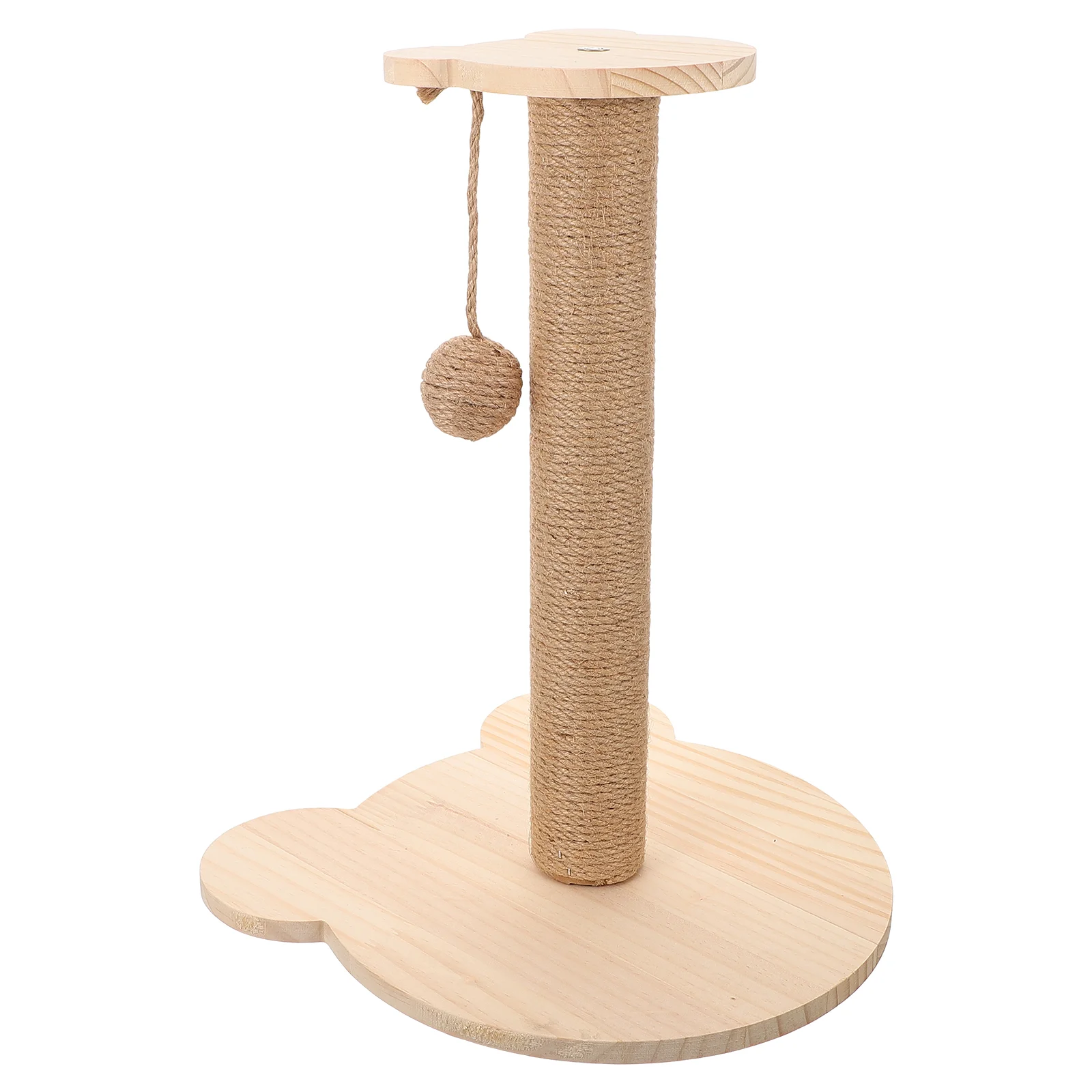 

Cat Scratching Post Posts for Indoor Cats Comfortable Kitten Scratcher Decor Platform Lovely Solid Wood Sisal Rope Board