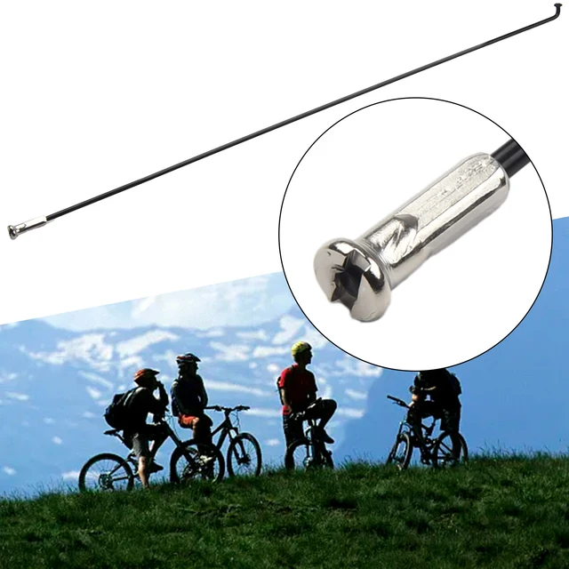 36 Rayons De Vélo 14G 265mm En Acier Noir - Pour VTT, Réparation Roue