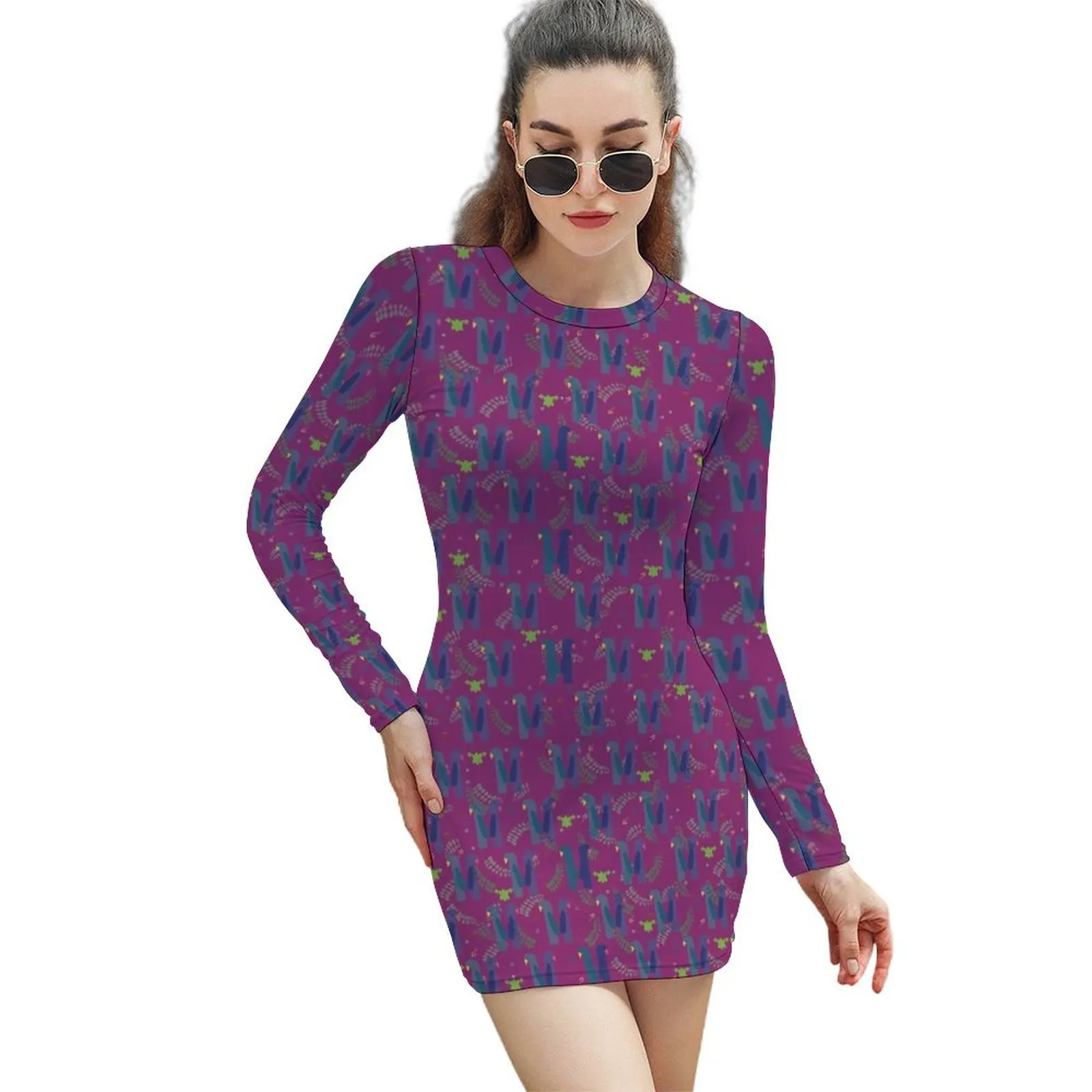 

August Floral Long-Sleeved Sheath Dress elegant party dresses for women 2024 party dresses women elegant women's dresses sale