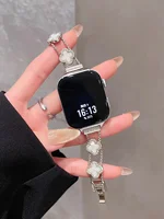 Nouveau lien de bracelet en acier inoxydable scintillant pour bracelet de montre Apple série Ultra 11/10/9/8/7/6 38mm 40mm 41mm 42mm 44mm 45mm 46mm 1