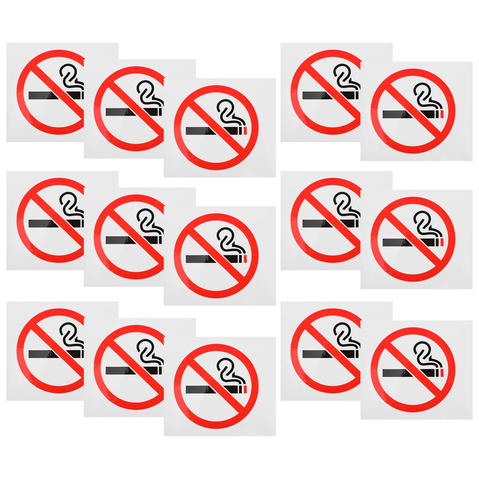 20 PCS Do Not Smoke Sticker Smoking Sign Stickers for Vehicles Reflective Post Office