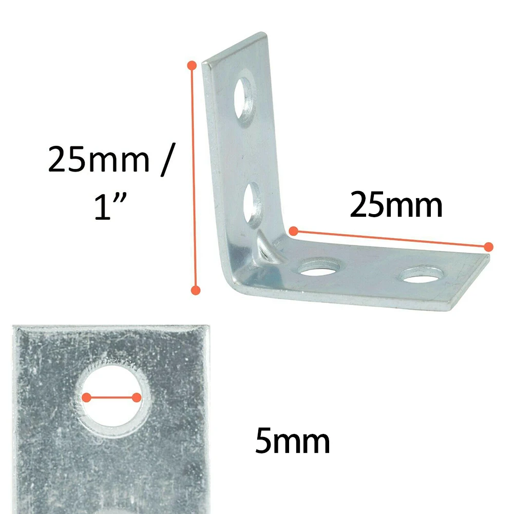 12/24pcs L-Shaped Corner Metal Brackets Braces Drawer Shelf Wall Bracket Fixing Right Angle Corners Brace Furniture Hardware furniture hardware angle bracket angled furniture hardware angle connector