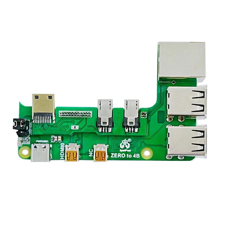 Raspberry Pi Zero 2w to 3B/4B/5 interface adapter Zero to Pi3/Pi4/Pi5 Expansion Board Pi0 USB HUB RJ45 HAT