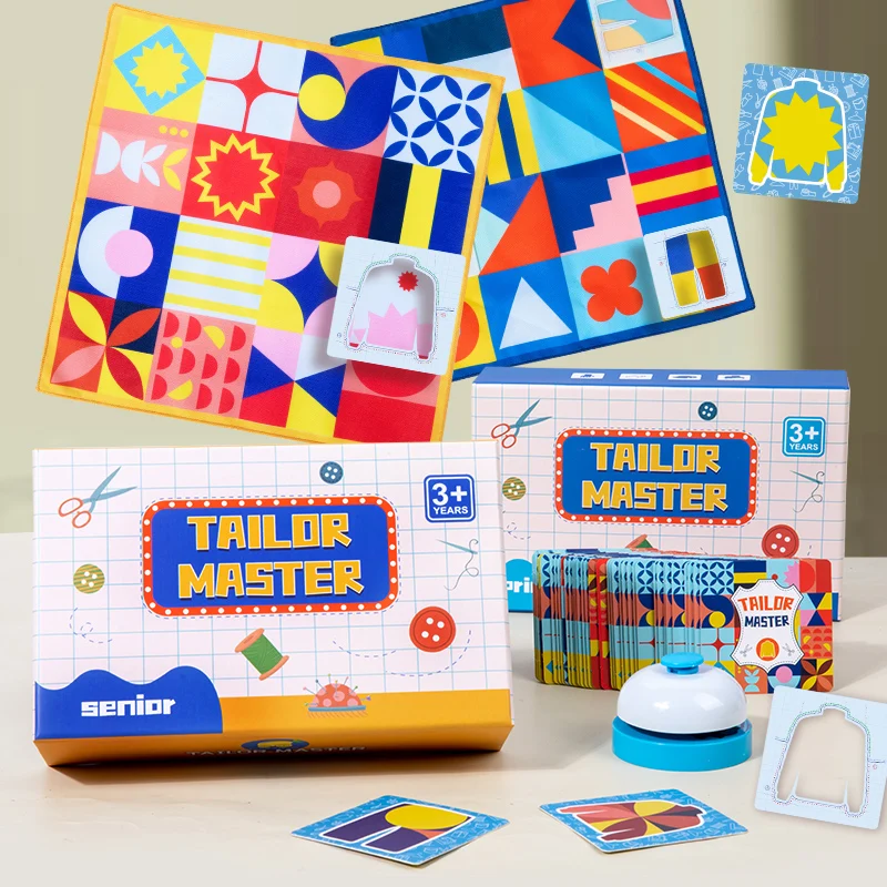 Tessuto Per Bambini Sarto Master Battle Game Montessori Thinking Training Puzzle Toy Color And Shape Matching Board Game
