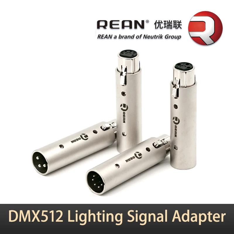 REAN-Stage-Lighting-Signal-Adapter-3Pin-XLR-Female-to-5Pin-XLR-Male ...