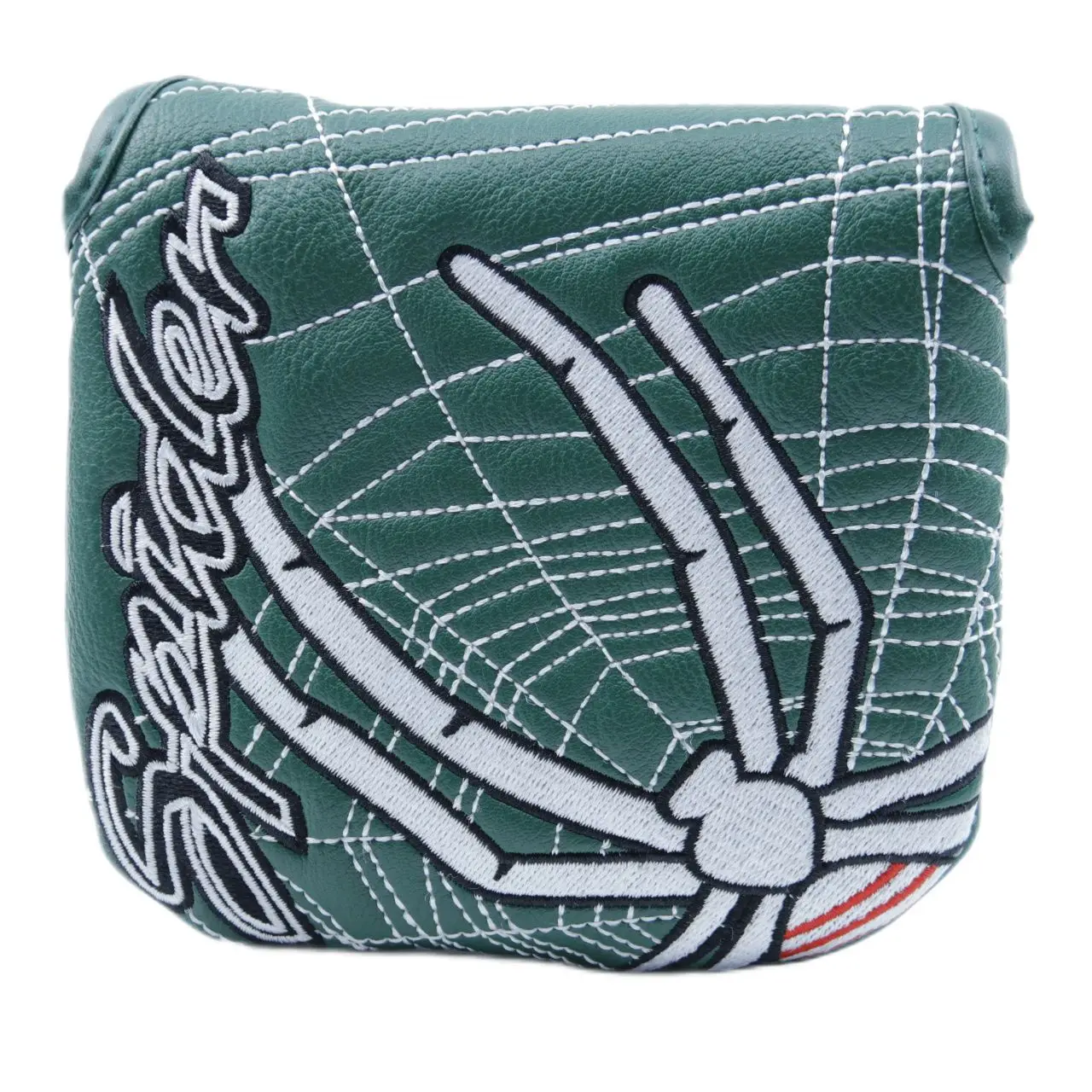 Description Picture 6 of item1pc Spider Embroidered Golf Putter Cover Waterproof And Wear-resistant Club Cover, Durable PU Leather With Magnet Closure