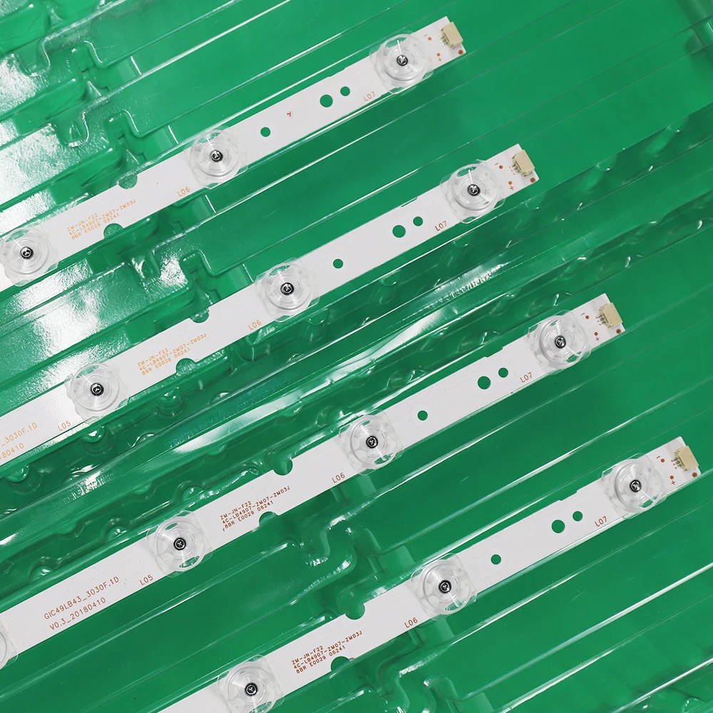 ŰƮ 4pcs LED Ʈ TCL 49A260 49A261 49F6F 49D6 49V2 GIC49LB43-3030F2.1D 49HR330M07A0 V3 4C-LB4907-HR01J
