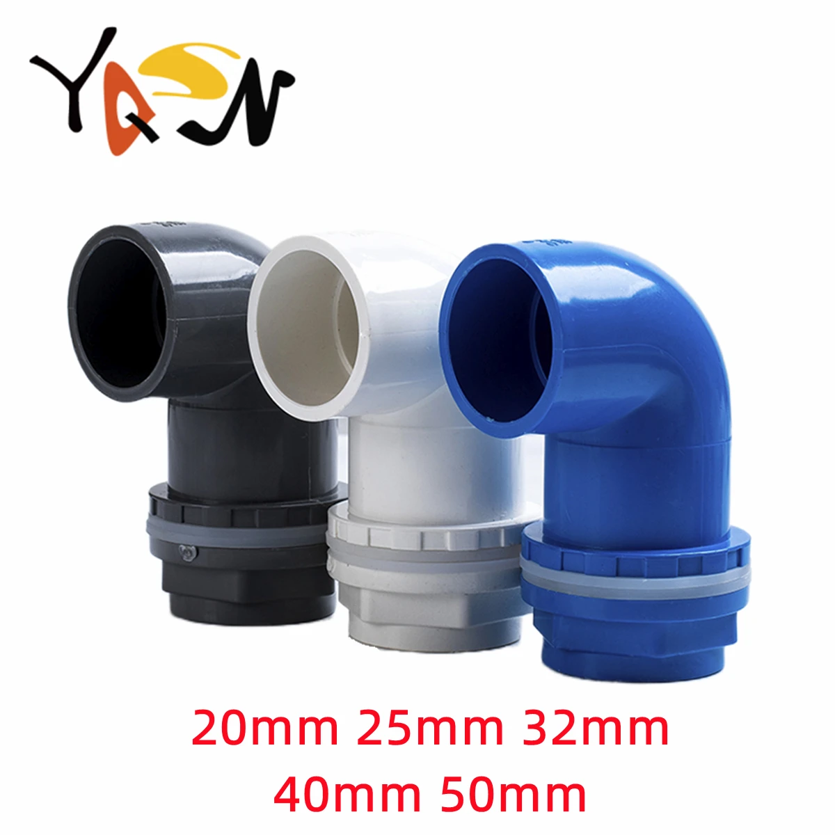 20/25/32-50mm PVC Fish Tank Drainage Water Pipe Elbow Fitting Adapter Connector 