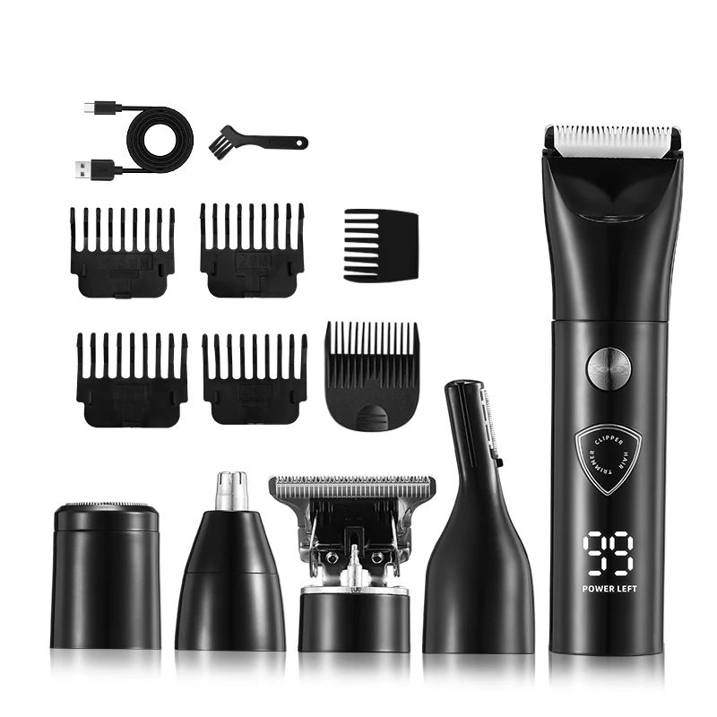 5-in-1 electric hair removal device, USB rechargeable, LED