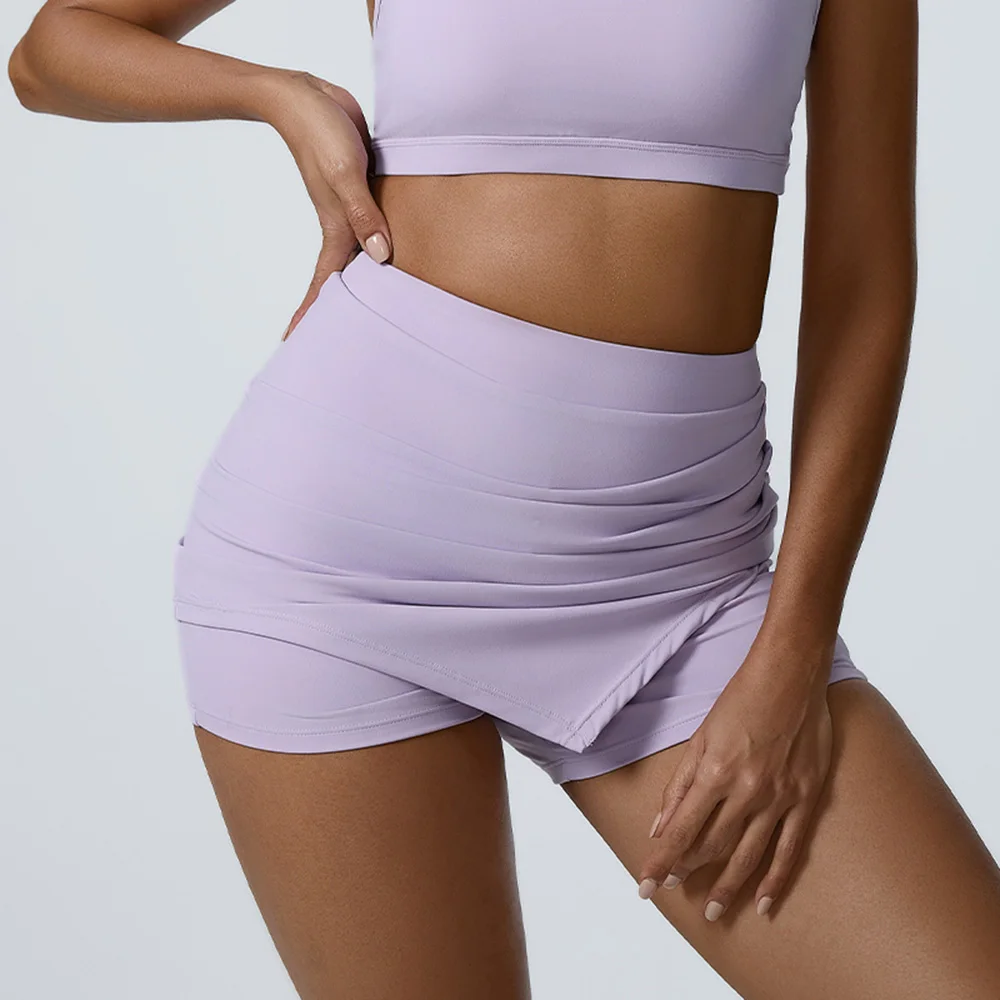 Women Sports Shorts Fitness High Waist Cycling Women's Shorts Push Up Workout Training Skirt Gym Clothes Running Pants